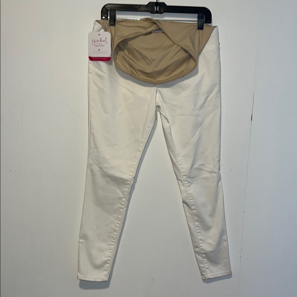 NWT Isabel Maternity by Ingrid & Isabel Skinny White Jeans 04062613